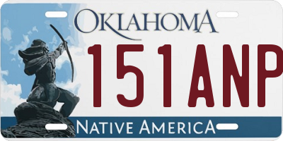 OK license plate 151ANP