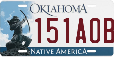 OK license plate 151AOB