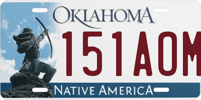 OK license plate 151AOM
