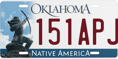 OK license plate 151APJ