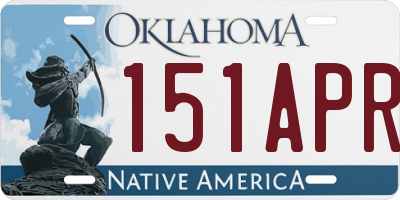 OK license plate 151APR