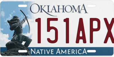 OK license plate 151APX
