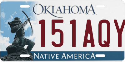 OK license plate 151AQY