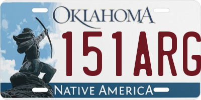 OK license plate 151ARG