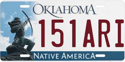 OK license plate 151ARI