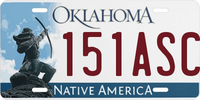 OK license plate 151ASC