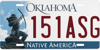 OK license plate 151ASG