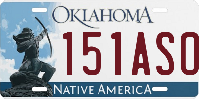 OK license plate 151ASO