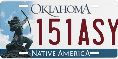 OK license plate 151ASY