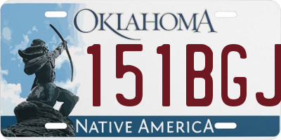 OK license plate 151BGJ
