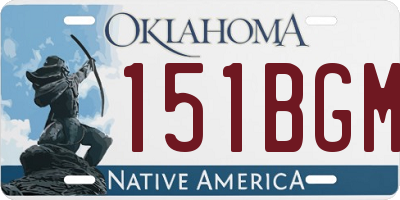 OK license plate 151BGM