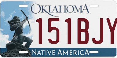 OK license plate 151BJY