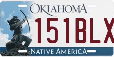 OK license plate 151BLX