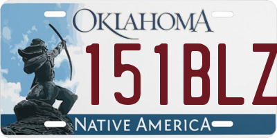 OK license plate 151BLZ