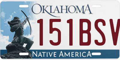OK license plate 151BSV