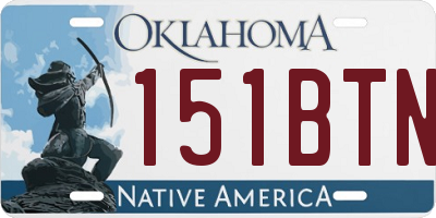 OK license plate 151BTN