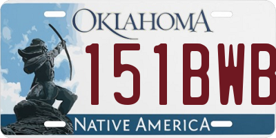 OK license plate 151BWB