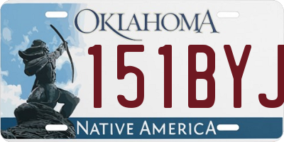 OK license plate 151BYJ