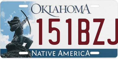 OK license plate 151BZJ