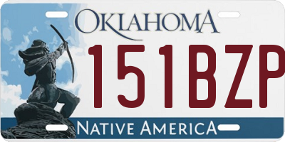 OK license plate 151BZP