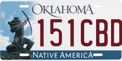 OK license plate 151CBD