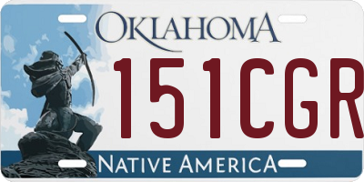 OK license plate 151CGR