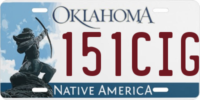 OK license plate 151CIG