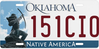 OK license plate 151CIO