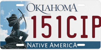 OK license plate 151CIP