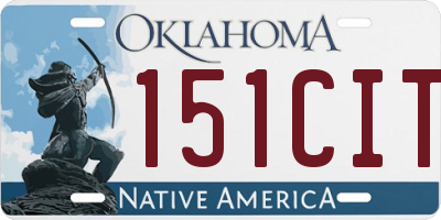 OK license plate 151CIT