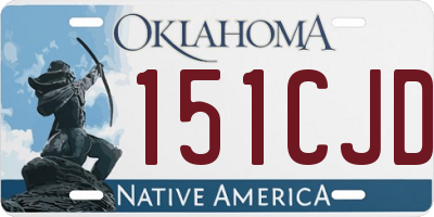 OK license plate 151CJD