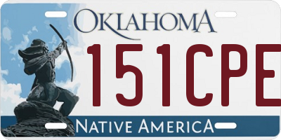 OK license plate 151CPE