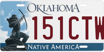 OK license plate 151CTW