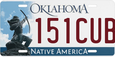 OK license plate 151CUB