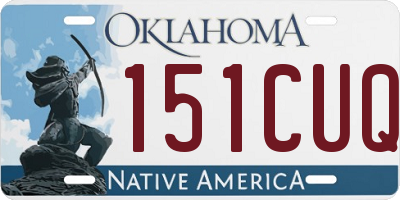 OK license plate 151CUQ