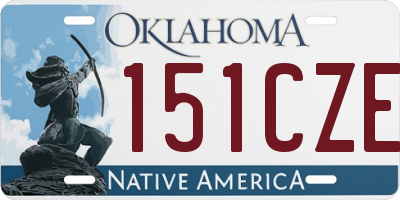 OK license plate 151CZE