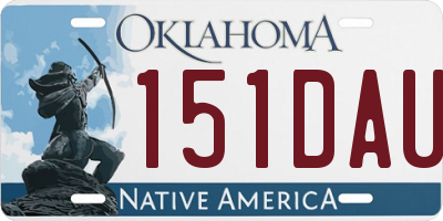 OK license plate 151DAU