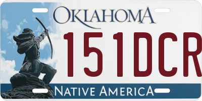 OK license plate 151DCR