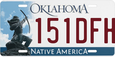 OK license plate 151DFH