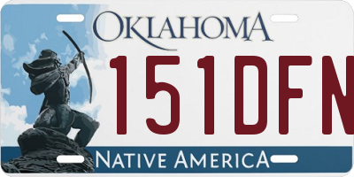 OK license plate 151DFN