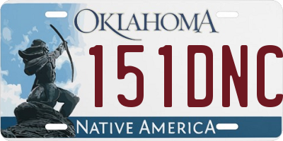 OK license plate 151DNC