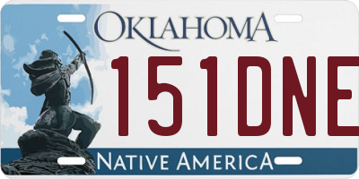 OK license plate 151DNE