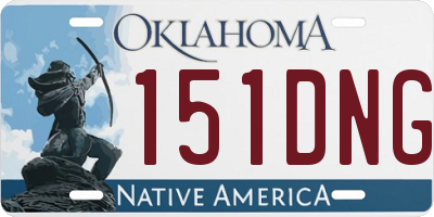 OK license plate 151DNG