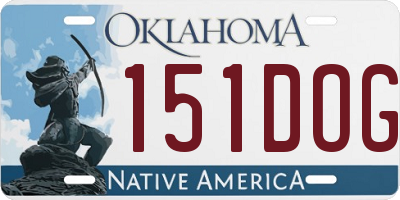 OK license plate 151DOG