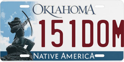 OK license plate 151DOM