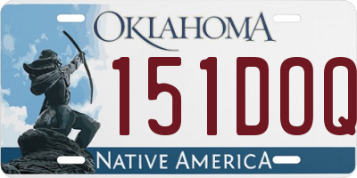 OK license plate 151DOQ