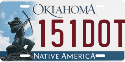 OK license plate 151DOT