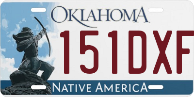 OK license plate 151DXF