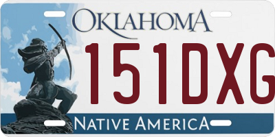 OK license plate 151DXG