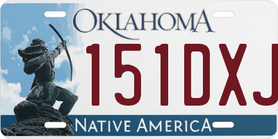 OK license plate 151DXJ